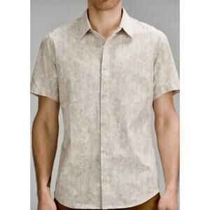 Lululemon Airing Easy Short Sleeve Shirt - XXL Beige Neutral Performance Travel